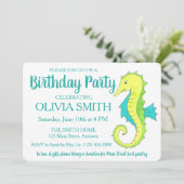 グリーンカバマタカイ ウミウマ ビーチ バースデーパーティー 招待状 (スタンド正面)