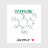 グリーンカフェイン分子 シール (シート)