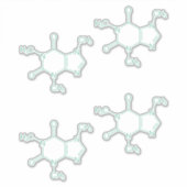 グリーンカフェイン分子 シール (正面)