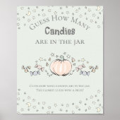 グリーンカボチャどのくらいのキャンディベビーシャワーゲーム ポスター (正面)