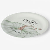 グリーンカボチャ秋ベビーシャワー ペーパープレート (アングル)