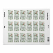 グリーンカボチャ赤ちゃんシャワー差出人住所 ラベル (フルシート)