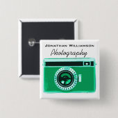 グリーンカメラ写真事業 缶バッジ (正面&裏面)