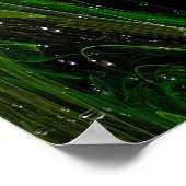 グリーンカメレオンフラクタルアート ポスター (角)