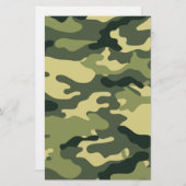 グリーンカモフラージスクラップブッククラフト紙 (正面/裏面)