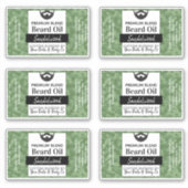 グリーンカモフラージュヒゲ油ラベルと具材 シール (正面)