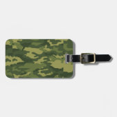 グリーンカモフラージュプリント ラゲッジタグ (正面横)