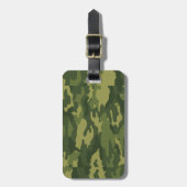 グリーンカモフラージュプリント ラゲッジタグ (正面縦)