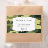 グリーンカモフラージュ迷彩柄ウォーターボトルフェイブ ラベル (インサイチュ)