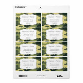 グリーンカモフラージュ迷彩柄ウォーターボトルフェイブ ラベル (フルシート)