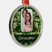 グリーンカモフラージュ メタルオーナメント (右)