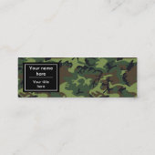グリーンカモフラージュ、軍隊、陸軍 スキニー名刺 (裏面)