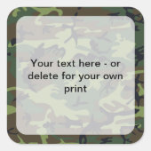 グリーンカモフラージュ、軍隊、陸軍 スクエアシール (正面)