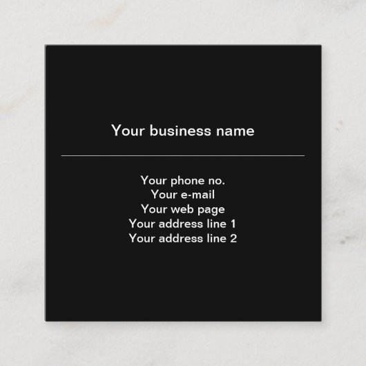 グリーンカモフラージュ、軍隊、陸軍 スクエア名刺 (正面)