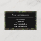 グリーンカモフラージュ、軍隊、陸軍 名刺 (正面)