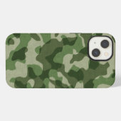 グリーンカモフラージュ iPhoneケース (裏面横)