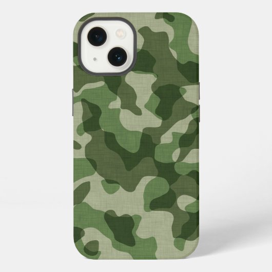 グリーンカモフラージュ iPhoneケース (裏面)