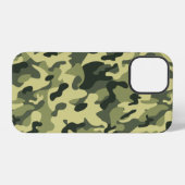 グリーンカモフラージュ iPhoneケース (裏面横)
