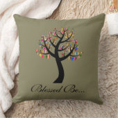 グリーンカラフルとスピリチュアル賛美は… クッション (ブランケット)