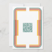 グリーンカラフルイラストレーションQR結婚式招待状 招待状 (裏面)