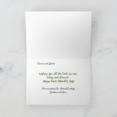 グリーンカラフルシャムロック聖パトリックの日 カード (内部)