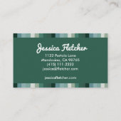 グリーンカラフルストライプミニマル 名刺 (裏面)