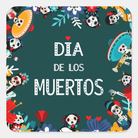 グリーンカラフルディアデロスミュートスサークル スクエアシール (正面)