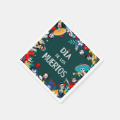 グリーンカラフルディアデロスミュートスサークル スタンダードカクテルナプキン (角)