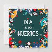 グリーンカラフルディアデロスミュートスサークル 招待状 (裏面)