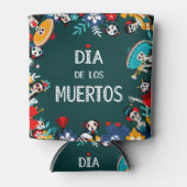 グリーンカラフルディアデロスミュートスサークル 缶クーラー (正面)