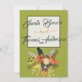 グリーンカラフルボホフローラ 招待状 (裏面)