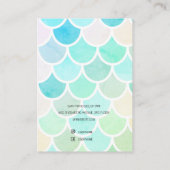 グリーンカラフルマーメイドの収入保持者 名刺 (裏面)