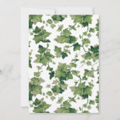 グリーンカラフル登山アイビーオンホワイトBG ノートカード (正面)