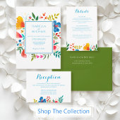グリーンカラフル結婚ズ 招待状ベリーバンド