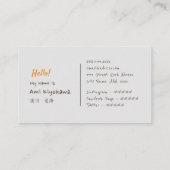 グリーンカラーのレター風デザイン 名刺 (裏面)