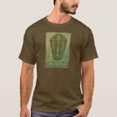 グリーンカラーの古風なCalymene+Trilobite Tシャツ (正面)