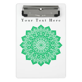 グリーンカラーカスタムアート文字イメージズ書ー ミニクリップボード