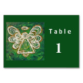 グリーンカラーシリーズエンジェルカスタムテーブルカード テーブルナンバー (正面)
