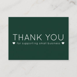 グリーンカラーシンプルモダンThank you Business Card 名刺