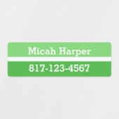 グリーンカラーブロック粘着ラベル中四角形 ラベル (デザイン2)