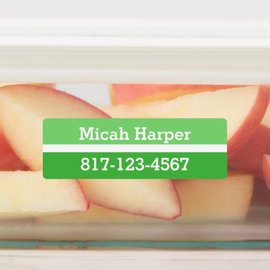 グリーンカラーブロック粘着ラベル中四角形 ラベル (貼付)