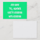 グリーンカラー無地の名刺 名刺 (正面/裏面)