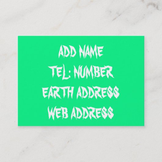 グリーンカラー無地の名刺 名刺 (正面)