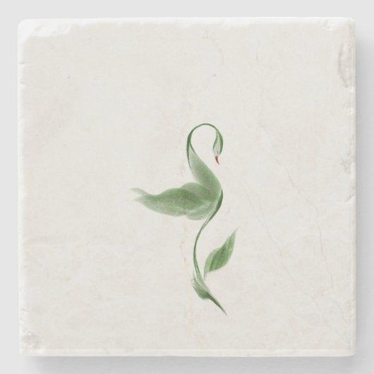 グリーンカラー磁石 ストーンコースター (正面)