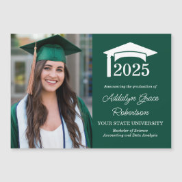 グリーンカレッジ写真卒業発表 マグネット招待状