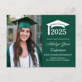 グリーンカレッジ大学写真卒業 インビテーションポストカード (正面)
