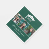 グリーンカレッジ大学3写真卒業 スタンダードランチョンナプキン (角)