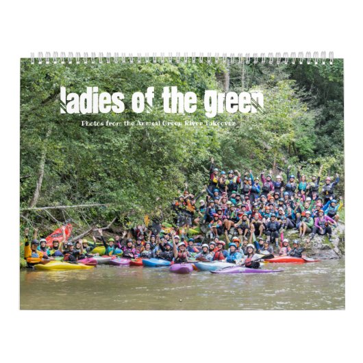 グリーンカレンダーの女性 カレンダー (カバー)