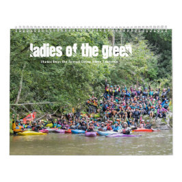 グリーンカレンダーの女性 カレンダー