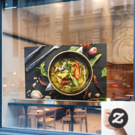 グリーンカレータイ料理スパイスハーブ料理カレー ウィンドウサイン